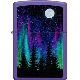 Zippo Northern Lights Design Purple Matte Windproof Lighter-image-66