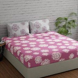 144 TC Printed Double Bedsheet with Pillow Covers-picture-33