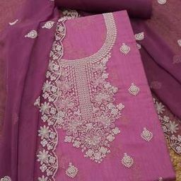 Women Embroidered 3-Piece Unstitched Dress Material-image-94