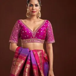 salwar studio Embroidered Back-Open Blouse-picture-33