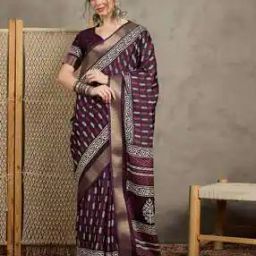 Women Ethnic Design Traditional Saree with Blouse Piece         -image-14