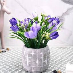 Artificial Tulip Plant with Ceramic Pot-32