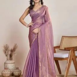 Women Chiffon Saree with Blouse Piece-image-31