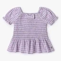 Girls Checked Regular Fit Top-image-62