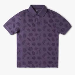 Printed Short-Sleeve Polo T-Shirt-image-3