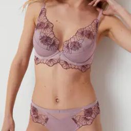 Women Embroidered Wired Plunge Bra-image-32
