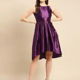 High-Low Fit & Flare Dress-image-2