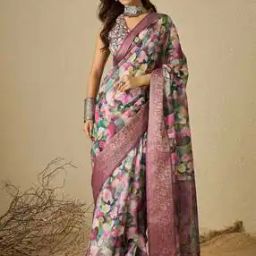 Women Ethnic Design Traditional Saree with Blouse Piece           -image-38