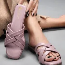 Women Slip-on Sandals with Faux Leather Upper-image-28