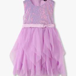 Girls Embellished Fit & Flare Dress-image-22