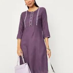 Embroidered Straight Kurta-image-71