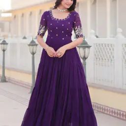 Women Embroidery Gown Dress-image-57