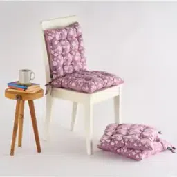 Set of 4 Floral Print Sqaure Chair Pads-image-4