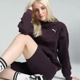 Women Relaxed Fit Hoodie with Logo Print-image-38