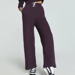 Women Ribbed Relaxed Fit Straight Track Pants-image-23