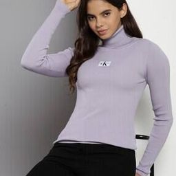 Women Badge Roll-Neck Pullover-image-2