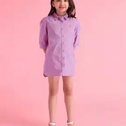 Girls Patterned Shirt Dress-picture-22
