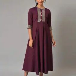 Embroidered Pleated Flared Dress-image-39