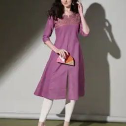 Women Embroidered A-Line Kurta-image-24