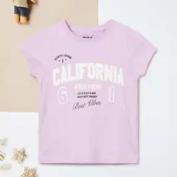 Girls Typographic Print T-Shirt-image-31