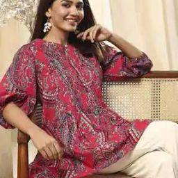 Women Paisley Print A-Line Kurti-image-92
