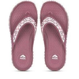 Geometric Print Slip-On Thong Flip-Flops-40