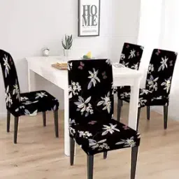 Pack of 4 Dining Chair Floral Slip Covers-image-99