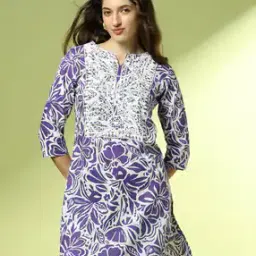Women Floral Print Straight Kurta-image-36