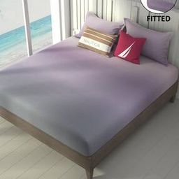 nautica 150 TC Fitted King Size Bedsheets with Pillow Covers -picture-23