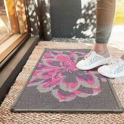 bianca Floral Print Antiskid Door Mat  1' x 1'-picture-32
