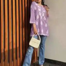 Women Embroidery Straight Tunic-31