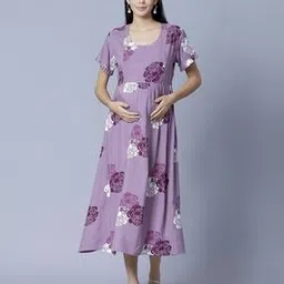 nightspree Women Floral Print Fit & Flare Dress-picture-6