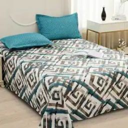 240 TC Double Size Bedsheet with 2 Pillow Covers-image-82