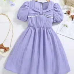 pixie n prince Girls Square-Neck Fit & Flare Dress-picture-32