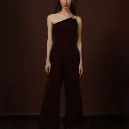 Women One-Shoulder Jumpsuit with Insert Pockets-picture-23
