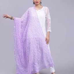 Women Embroidery Dupatta with Crochet Accent-49