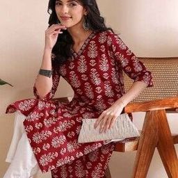 Women Block Print Straight Kurta -picture-35