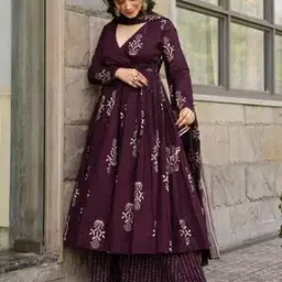 wedani Women Floral Print Anarkali Kurta Set-picture-28