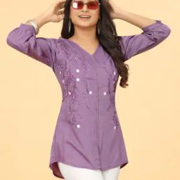 Women Embroidered A-Line Tunic-image-23