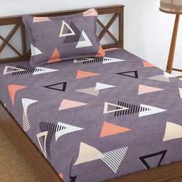 180 TC Geometric Print Single Bedsheet with Pillow Cover-picture-20