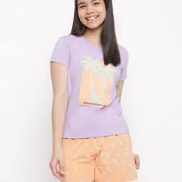 Tropical Print T-Shirt & Shorts Set-image-39
