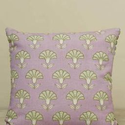 Purple Printed Cotton Cushion Cover with Beads-picture-44