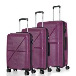 Set of 3 Striped Luggage Bags with Number Lock-13