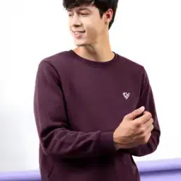 Men Typographic Print Regular Fit Round-Neck Sweatshirt-image-56