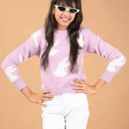 Girls Self-design Pullover-image-73