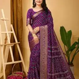 Woven Georgette Saree-image-3