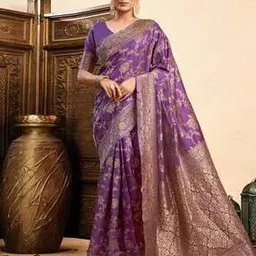 satrani Women Silk Traditional Saree with Blouse Piece-picture-27
