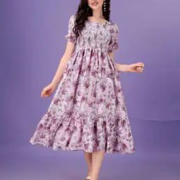 Women Floral A-line Dress-image-34