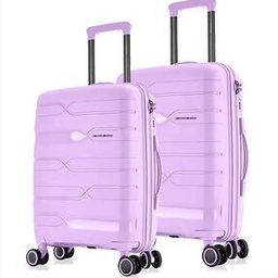 Set of 2 Paris Number Lock Trolley Bags - M | L-12