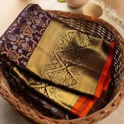Woven Banarasi Saree with Contrast Border-picture-47